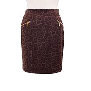 MICHAEL Michael Kors Ponte Knit Animal Print Pencil Skirt- Sz. 2